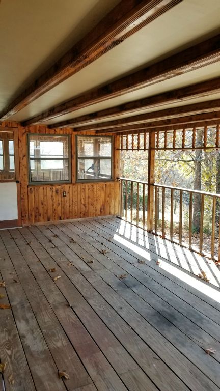 Covered Wood Deck looking at Covered Sun Room