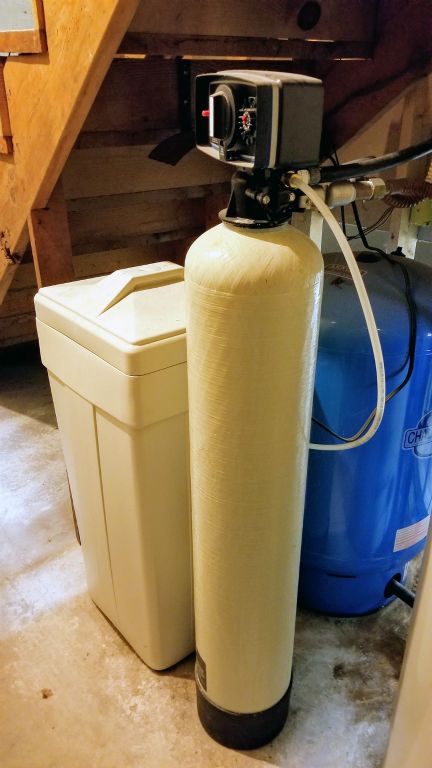 Water Softner & Well Pressure Tank in Basement